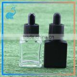 15ml Matte Black Glass Dropper Bottles Rectangle Glass Bottles With Childproof Caps thumbnail-1
