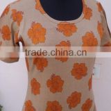 Screen printed fancy design t-shirts for girls wear / 100% new hojari fabric / T-shirts & garmetns for girls wear