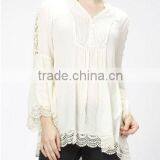 2013 Customize Fashion Lady Blouse Lace Cotton Shirt Wholesaler thumbnail-1