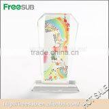 Wholesale L120*H185*W40mm Three-D cup blank sublimation 3d picture frames crystal trophy