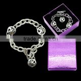 Fashion custom cheap high quality Metal charm bracelet for sale