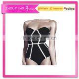 BSC100 Hot Sale Women Sexy Pretty One Piece Printing Skirt Bikini Swimwear thumbnail-1