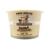 Environmental protection biodegradable custom printed paper ice cream cups with flexo logo printing customizing