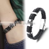 Hot selling leather jewelry,braided leather bracelet,mens leather bracelet