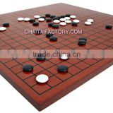 Traditional CHINESE GO Game in Wood with Urea Pieces - Brown Color