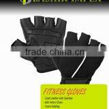 LEATHER FITNESS GLOVES WITH PADDING