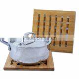 2-pack Lattice Bamboo Wooden Trivet Pot Pan Insulation Mat thumbnail-2