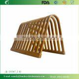 Fashion Design Bamboo Dish Rack, Bamboo Rack for Large Dishes and Plates thumbnail-3