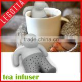 FDA LFGB approved coffee & tea tools smart rubber BPA free tea infuser