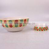 Colorful Flower Euro Food Stardard Set Of 2Pcs Plastic Salad Bowl Set thumbnail-4