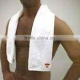 100% Cotton White Gym Towels with embroidered logo