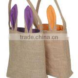 2017 New Personalized Burlap Easter Tote Bag With Bunny Ears