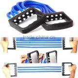 Chest Arm Resistance Tubing Band Strength Pull Exercise Toning Muscle Stretching thumbnail-1