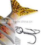 6 Colors Available 10CM 6 Part Long Lip Weever Shape Crankbait Hook Lure Fish Lure Baits Simulation Fishing Tackle Wiht 2 Hooks thumbnail-5