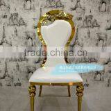 Factory Price High Back Stainless Steel Rose Gold Dining Chair thumbnail-1