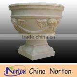 Roman style garden decoration big marble flower pot NTMF-FP416A