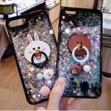 Cute Cartoon Cell Phone Cover Soft Tpu Shell Silicone Mobile Phone Cases for IPhone7/7Plus/6/6s/6plus/6splus Ring Holder thumbnail-1