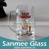 12OZ High White Printing Glass Mug, Beer Glass, Beer Glass Mug thumbnail-1