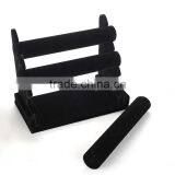 2016 High-end Luxuries 3 Layer Black Velvet Bracelet Holder Display Stand thumbnail-4