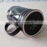 24oz Black Color Ceramic Beer Mug thumbnail-2