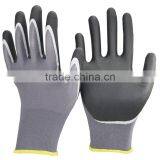 NMSAFETY EN388 4121 13 Gague Grey Nylon Liner Coated Double Nitrile on Palm Waterproof Safety Work Gloves thumbnail-1