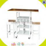 Wholesale Top Quality Kids Wooden White Cabinet Superb Baby Wooden Storage W08D025 thumbnail-3