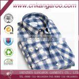 2014 Fashion 100%polyester Mens Casual Long Sleeve Plaid Shirt thumbnail-1