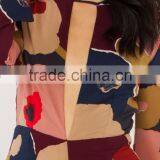 Printing Long Sleeve V Neck Playsuit Jumpsuits for Women 2016 Sexy thumbnail-4