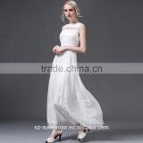 2016 Fashion Long Evening Dress Pure Color Jumper Dress for Lady thumbnail-3