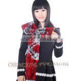 CX-S-164A Hot Selling Wholesale Winter Ladies Rex Rabbit Fur Scarf For Women thumbnail-3