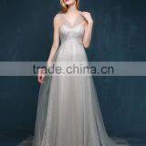 MGOO Long Grey Evening Dresses 2016 New Custom Prom Criss Cross Wonderland Tulle Party Dresses 2253 thumbnail-4