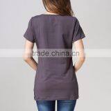 Wild Short Sleeve Nursing Clothes Mode Style Breastfeeding Clothing Cotton Maternity Mother Outdoor Tops thumbnail-4