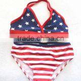 2017 Fashion Seaside Navy Style Swimwear Kids Beach Swim Suit Bowknot Bathing Chiffon Suit thumbnail-2