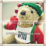 2014 Plush Bear With Clothes/dressed Bear Toy thumbnail-1