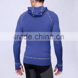 Custom Compression t Shirt Hoodie Sports Mens Seamless Gym t Shirt thumbnail-2