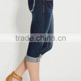 Dark Wash Capri With Button Closure #82768 thumbnail-2