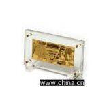 Bahrain Gold Banknote Acrylic Base thumbnail-1