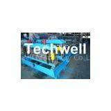 Wave Tile / Color Steel Tile Roll Forming Machine With Touch Screen PLC Control System