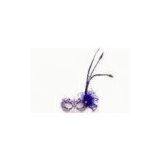 Sliver Filigree Metal Venetian Masks Purple Gift For Mardi Gras Party