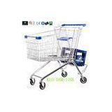 Large Zinc Plated Kids Metal Shopping Carts With Baby Seat European Style
