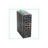 Industrial Grade 10 Port Network Switch 8 * 100 Base TX + 2 * 1000 Base SFP FX Fiber Optic