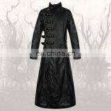 Men Black Steam Pop Punk Long Fashion Gothic Coat