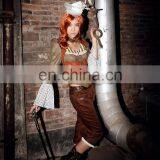 Steampunk Choker Collar With Brass Gears and Butterfly Wings thumbnail-6