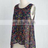 MIKA2323 Sleeveless Floral Printed Tank Top