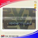 Brand Custom Logo Brown Embossed Fake Leather Patch for Garment