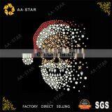 Hot Sale Skull Iron on Metal Studs With Christmas Hat thumbnail-1