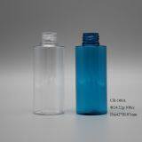 Wholesale 100cc Blue PETG Plastic Personal Care Lotion Cosmetic Round Bottle With Gold Sprayer Pump thumbnail-3