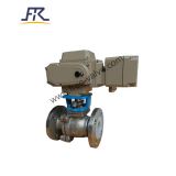 PFA Lined Ball Valve 2PCS Flange Connection Class150