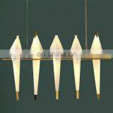 Modern Paper Crane Metal Chandelier LED Bird Design Pendant Lamp For Restaurant Living Room thumbnail-5