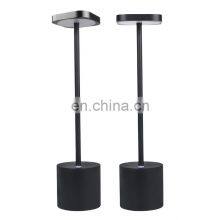 Unique Square Lamp Rechargeable Dimmer Usb Led Hotel Bedside Lamp Restaurant Dinner Table Lamp